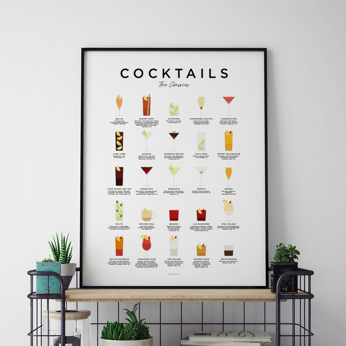 Everlong Print Co. Cocktail Guide by