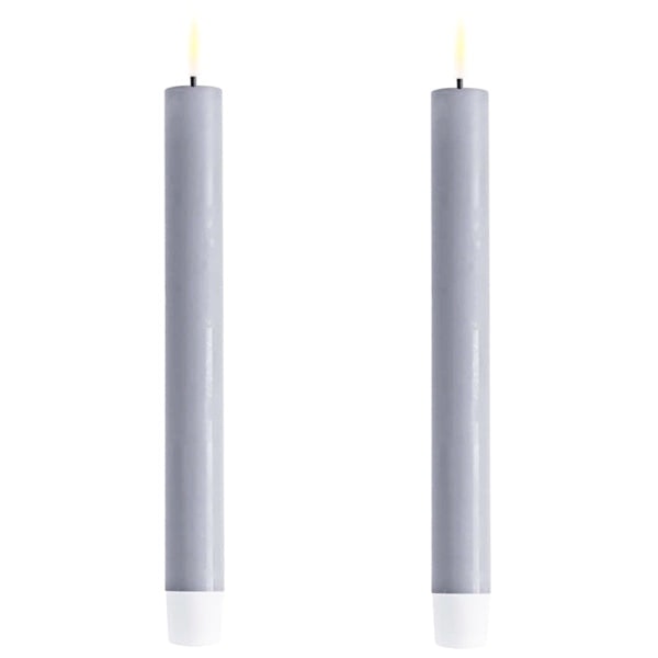 Pack Of Two Led Dinner Candles 2 X 24cm Dust Blue by TUSKcollection