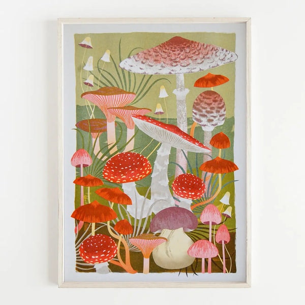 Fungi A3 Riso Print by Printer Johnson
