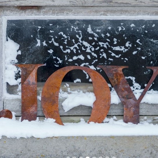 Rusty Metal Letters by RE Found