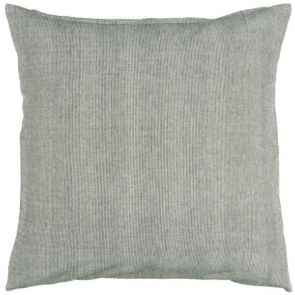 Square Stripe Cushion In Black And Natural by Ib Laursen