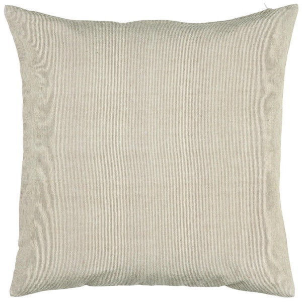 Square Stripe Cushion In Beige And Natural by Ib Laursen