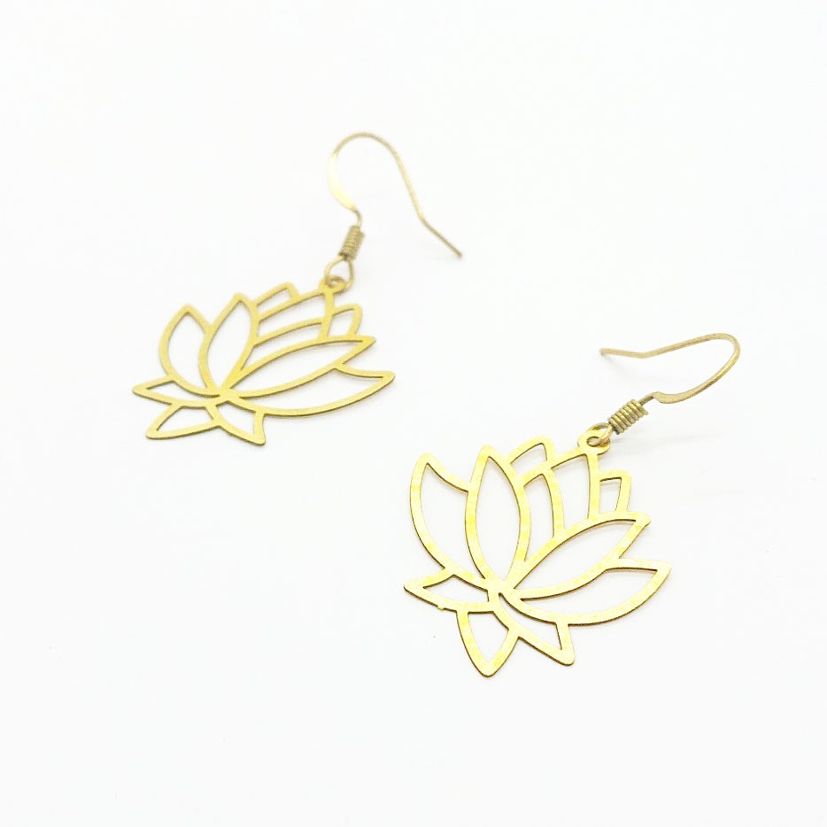 Lotus Flower Earrings by Bassy Loves Betsy