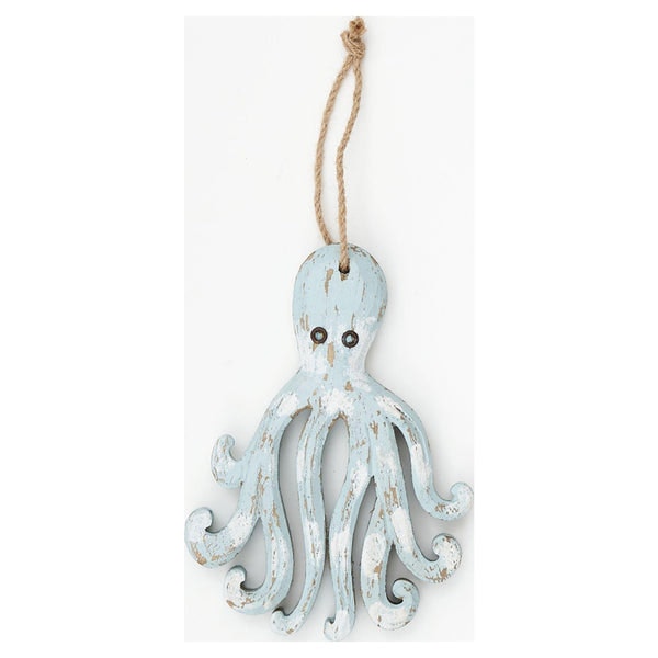 Wooden Octopus Decoration Or Key Fob by Distinctly Living
