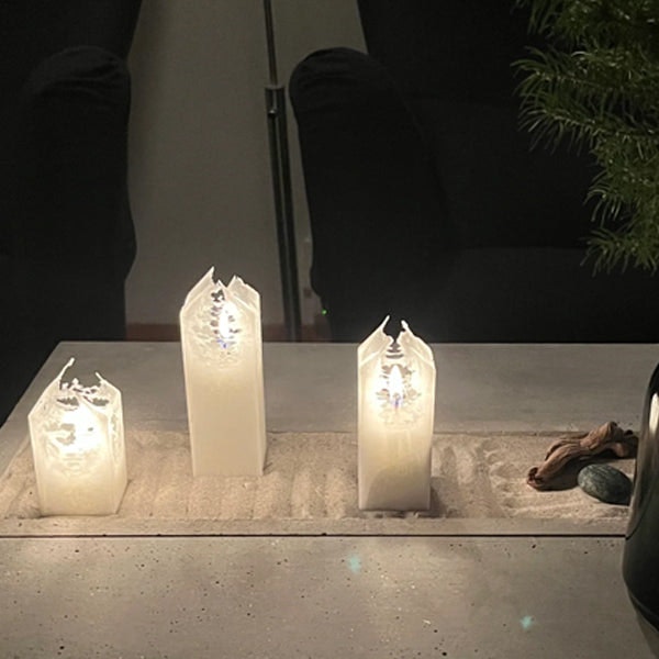 Set Of Three House Candles And Matches Three Sizes Available by TUSKcollection