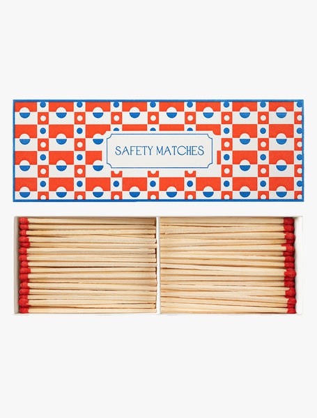 Block Pattern Blue Large Box Of Matches by Archivist