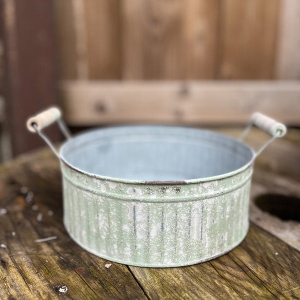 Medium Vintage Ribbed Planting Bowl by Satchville