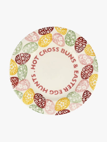 Easter Eggs Hot Cross Buns 8 1/2 Inch Plate by Emma Bridgewater