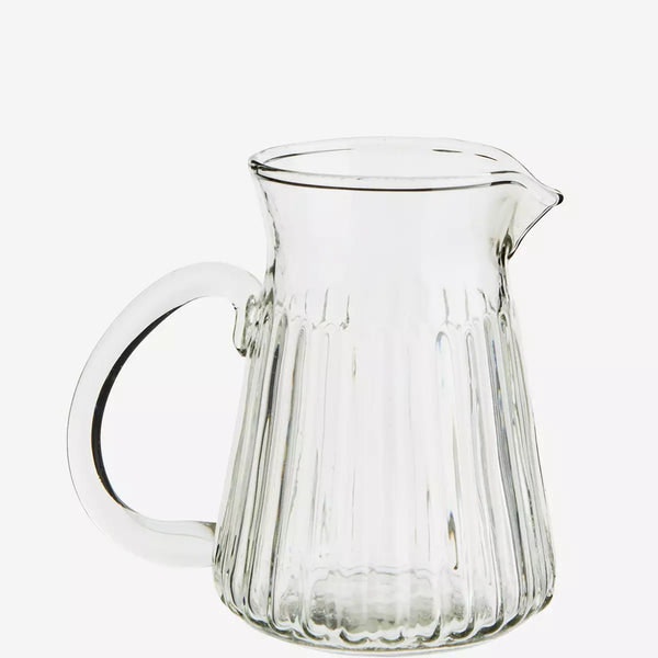 Small Glass Jug with Grooves by Madam Stoltz