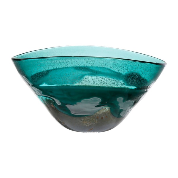 Teal Blue Glass Vase by Distinctly Living