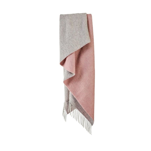 Pure New Wool Throw In Soft Pink by Camperdown Lane