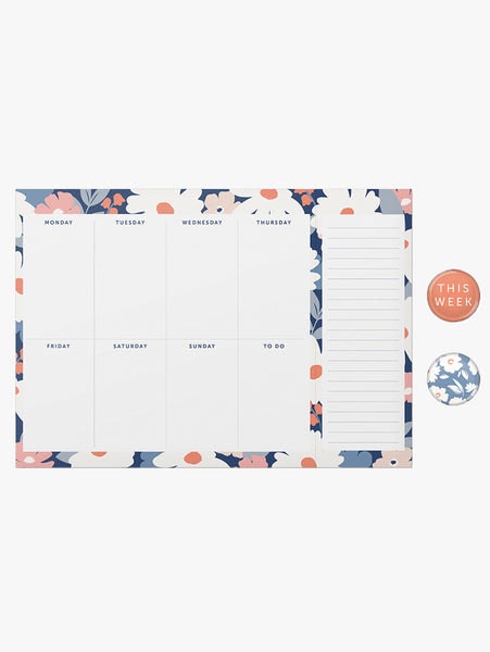 Navy Daisy Weekly Planner Pad by Busy B