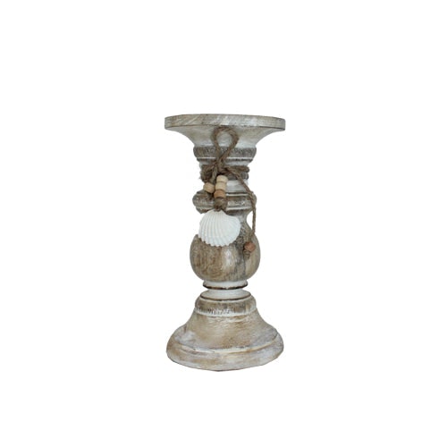 Wooden Shell Candle Holder by Distinctly Living