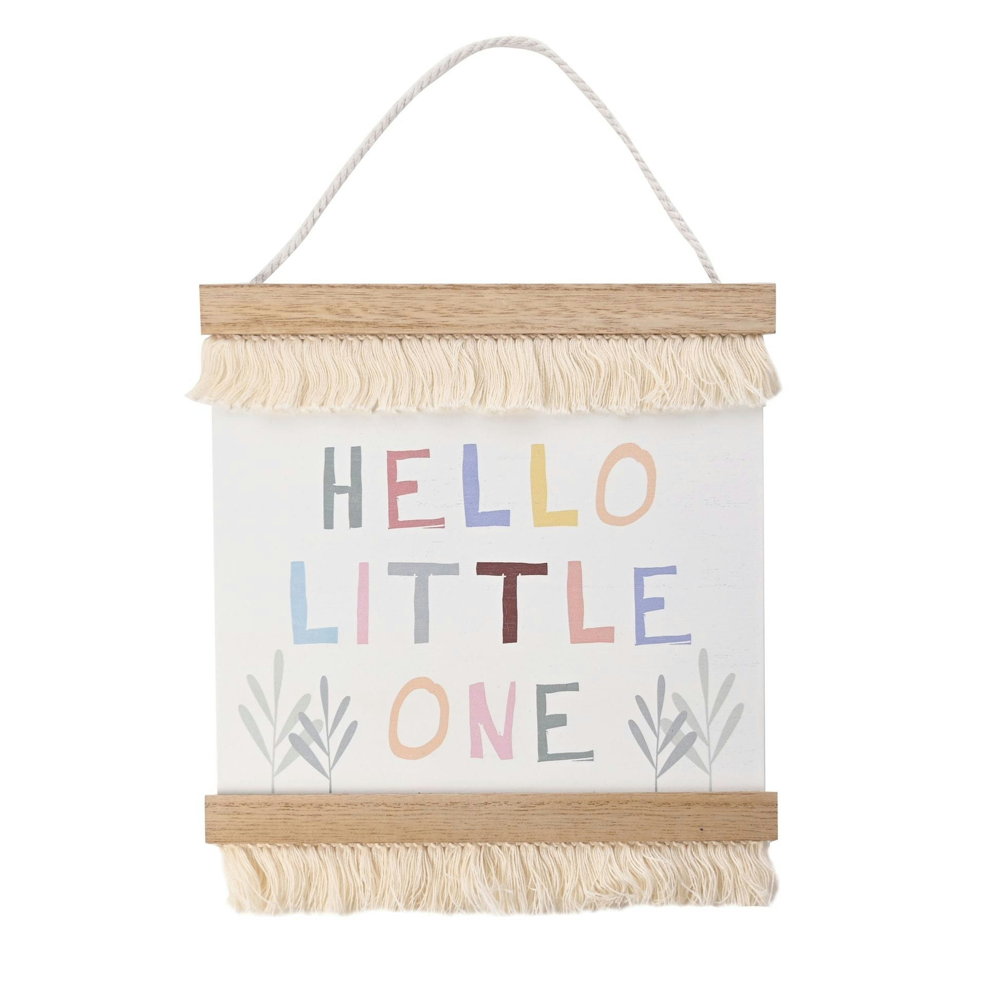38cm Hello Little One Hanging Plaque by Cornucopia Worcester
