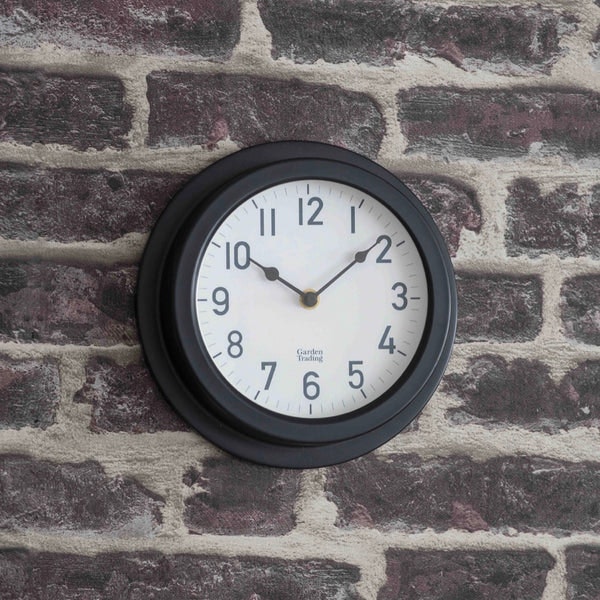 Indoor/outdoor Clock In Carbon by Garden Trading