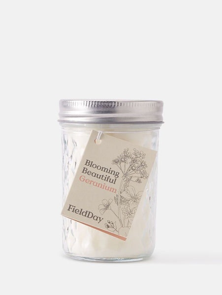 Jam Jar Geranium Candle by FieldDay