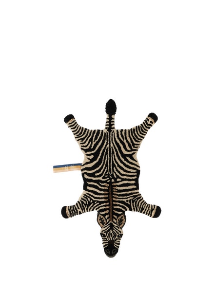 Stripey Zebra Small Wool Rug by Doing Goods
