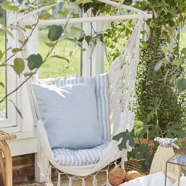 Cotton Hanging Chair With Tassels by Ib Laursen