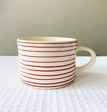 Mug - Paprika Horizontal Stripe by Musango