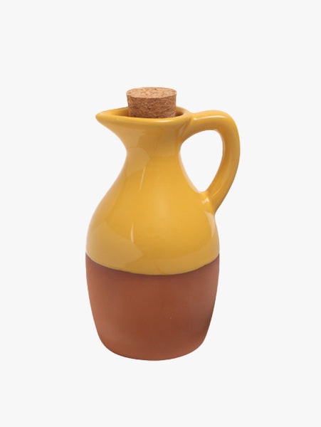 Sintra Glazed Ochre Terracotta Oil Drizzler by Dexam