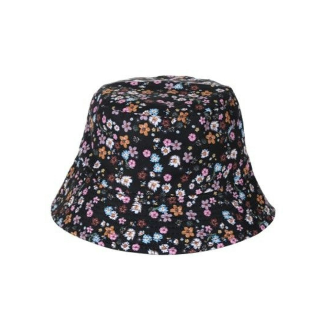 Floral Black Bucket Hat by &Quirky