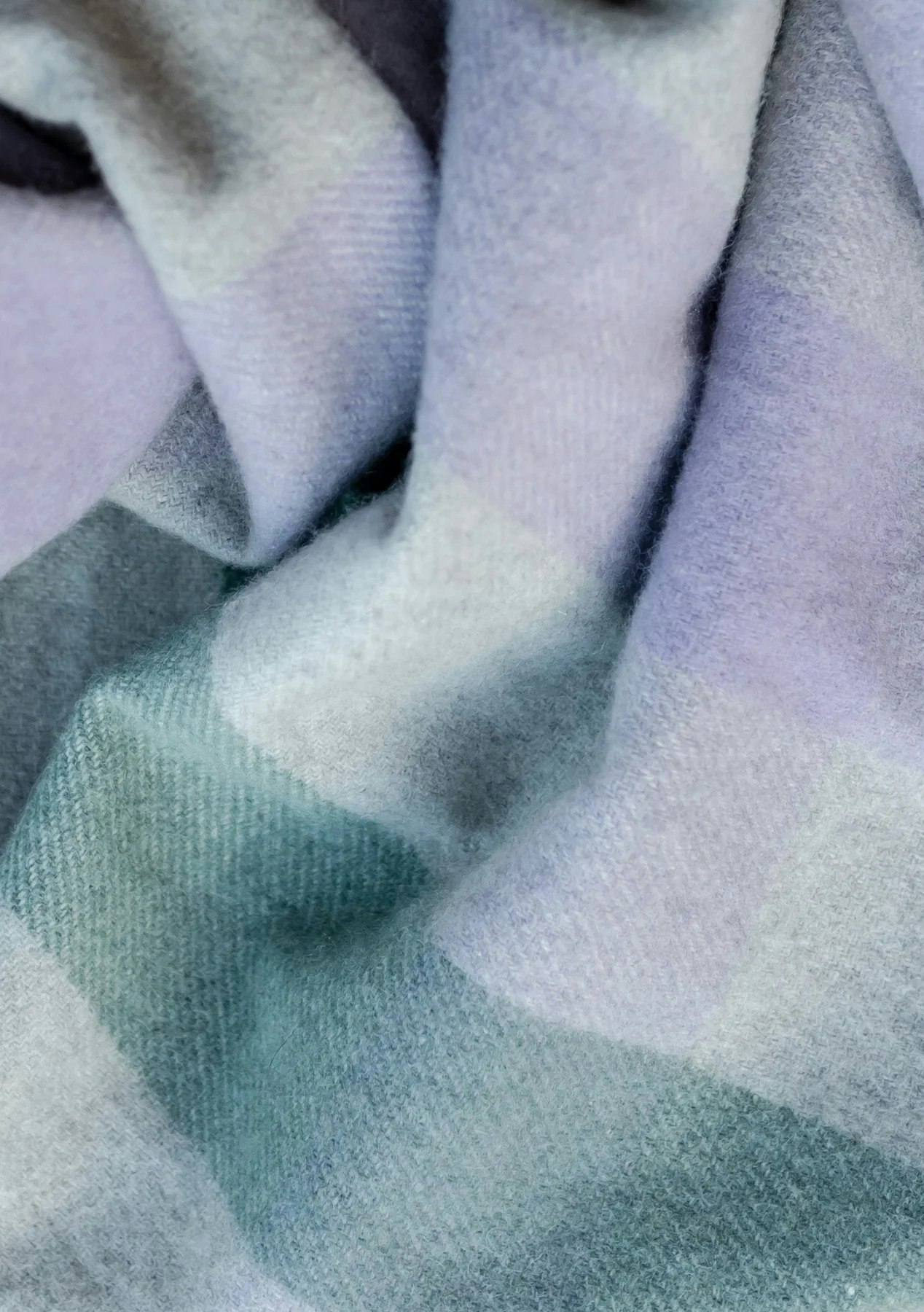 Tbco Recycled Wool Blanket - Sage Gradient Gingham by