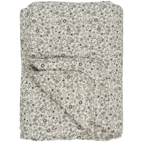 Black and Natural Floral Quilt by Ib Laursen