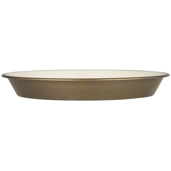 Cream Enamel Tray Inclined Edge by Ib Laursen