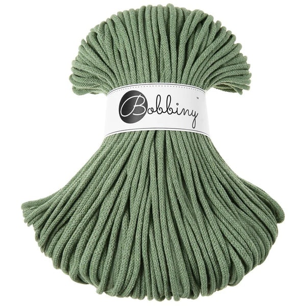 5mm Premium Braided Cord - Eucalyptus Green by Bobbiny