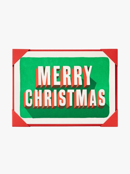 Merry Christmas Cards Pack Of 5 by Archivist