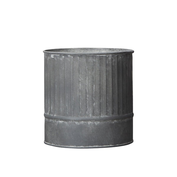Vertical Ribbed Zinc Planter Small by Wikholm Form