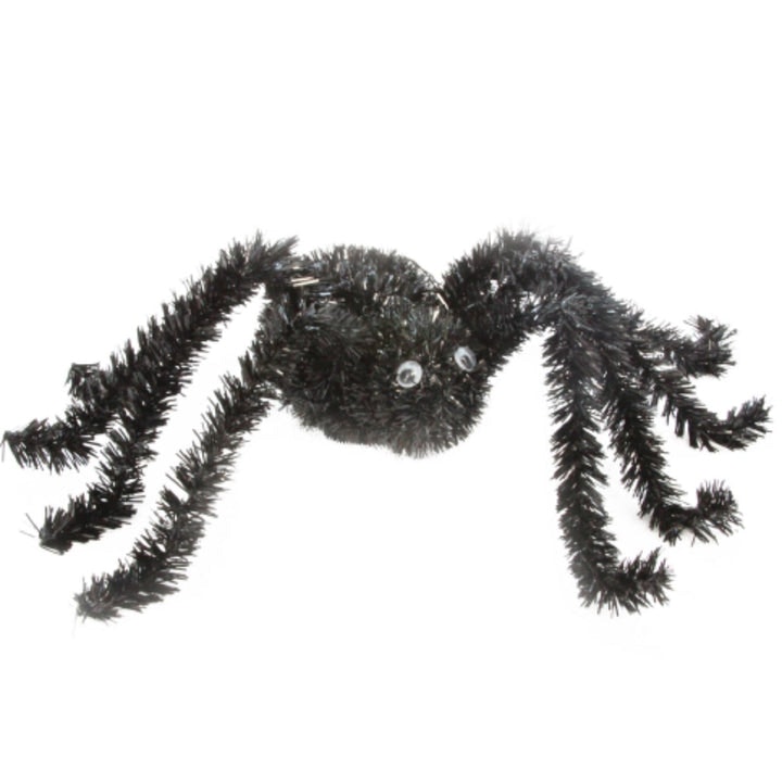 Black Tinsel Spider Ornament by Gisela Graham