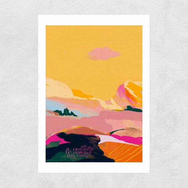 Abstract Pink Dream Cloud A3 Print by East End Prints