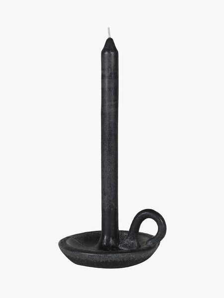 Charcoal Candle With Plate by Coach House