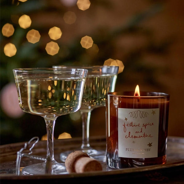 Festive Spice And Clementine Candle by Plum & Ashby