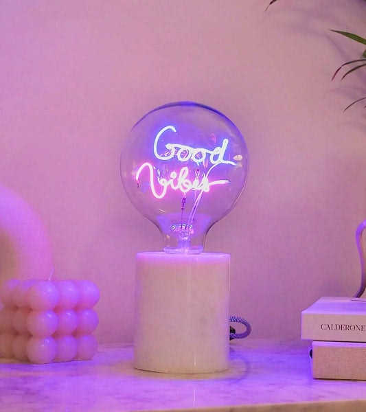 Good Vibes Led Text Table Lamp Light Bulb by Steepletone UK Ltd