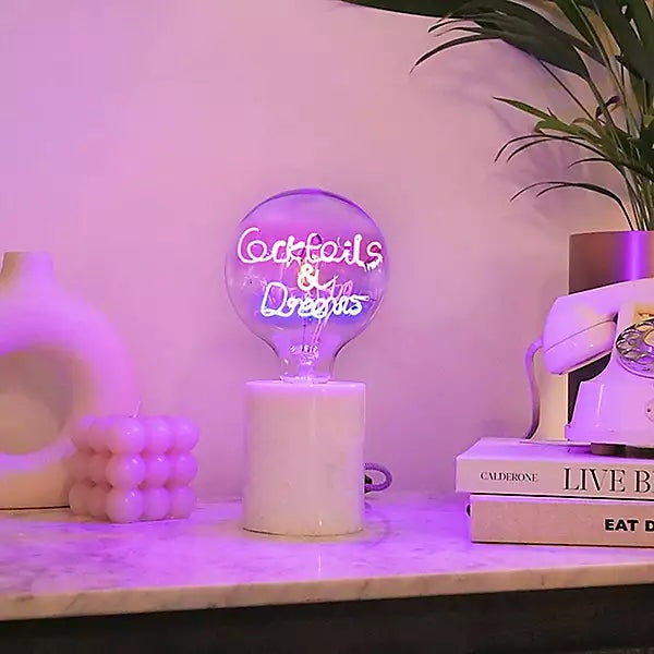 Cocktails & Dreams Led Text Table Lamp Light Bulb by Steepletone UK Ltd