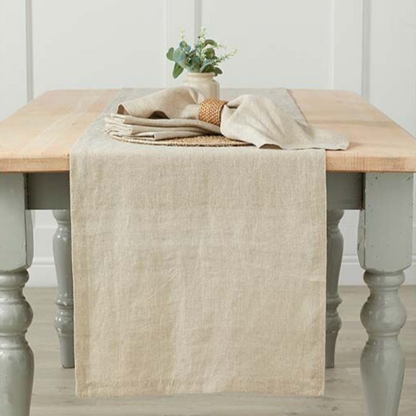 Pure Linen Table Runner 220cm by Walton & Co