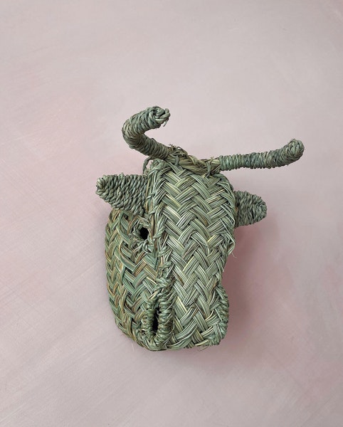 Mini Handwoven Buffalo Head by Bohemia Designs