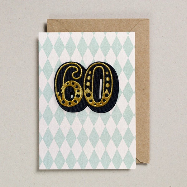Iron On Patch Card - Age 60 by Petra Boase