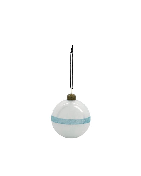 Light Blue Stripe Ornament by House Doctor