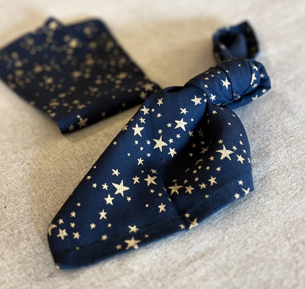 Pair Of Navy Star Napkins by Walton & Co