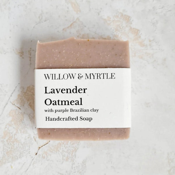 Lavender Oatmeal Soap Bar With Purple Brazilian Clay by Willow & Myrtle