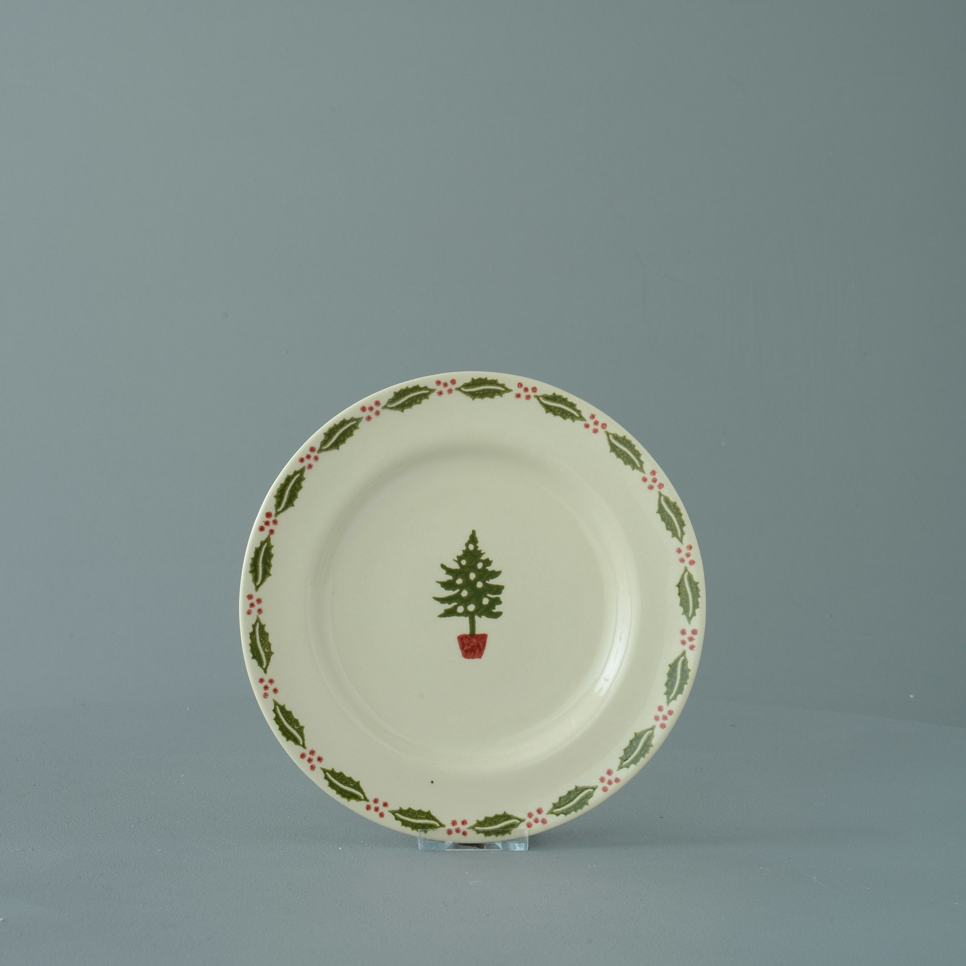 150ml Xmas Tree Printed Side Plate by Brixton Pottery