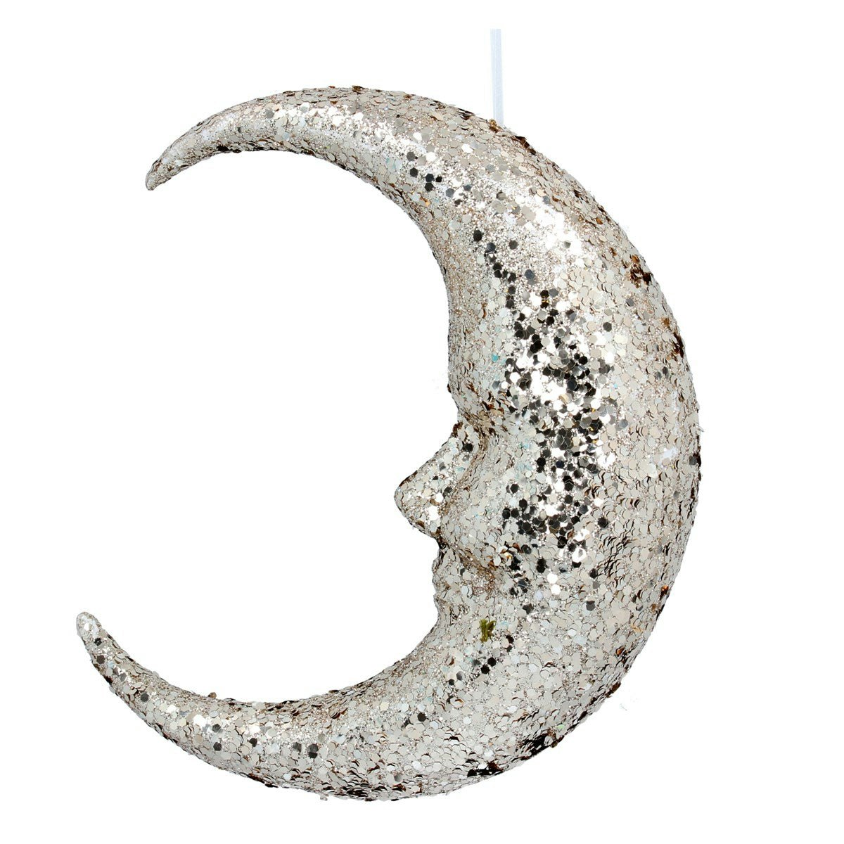 Medium Gold Glitter Poly Decorative Moon by Gisela Graham
