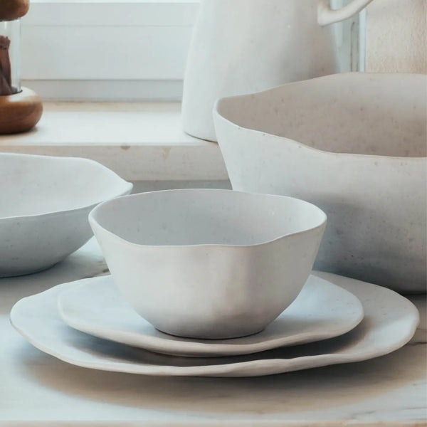 Natural Shape Smooth White Bowl High by TUSKcollection