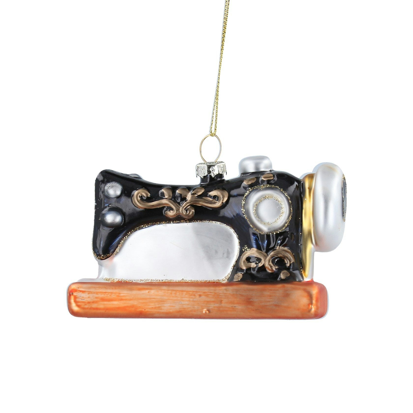 Glass Decorative Sewing Machine by Gisela Graham