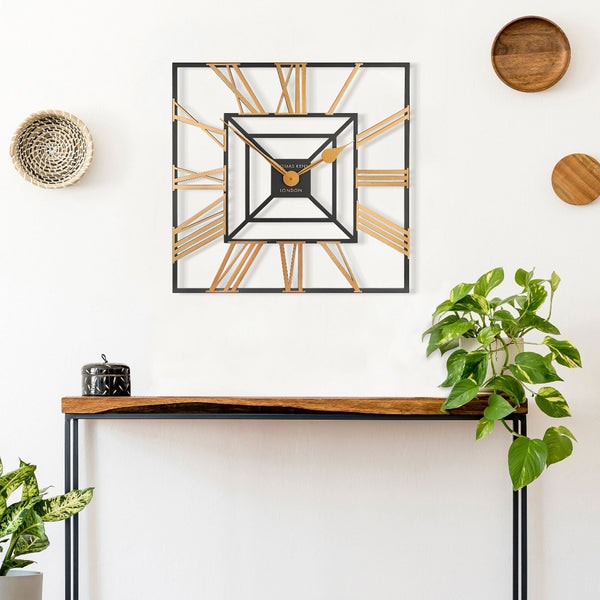 24" Evening Star Square Mirror Wall Clock by Distinctly Living