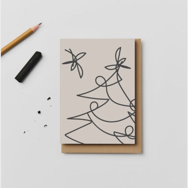 Tree Lines Seasonal Card by Kinshipped