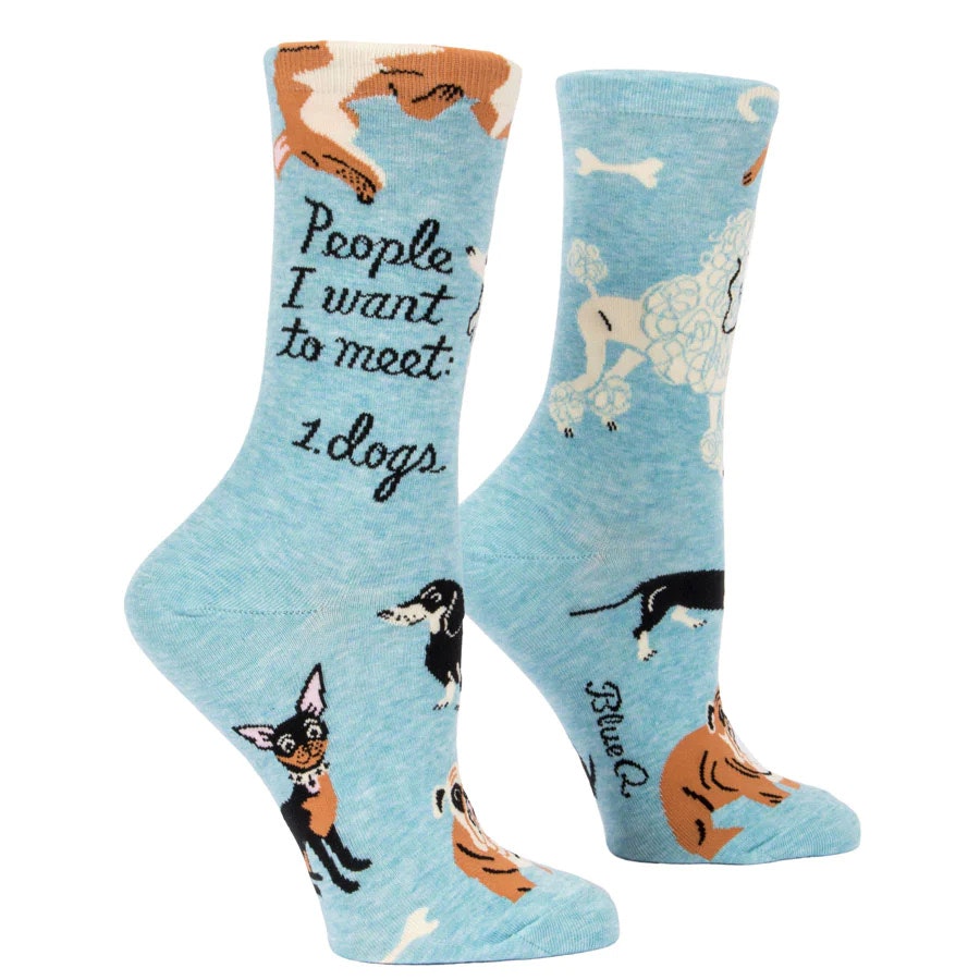 People To Meet, Dogs Women's Socks by Blue Q